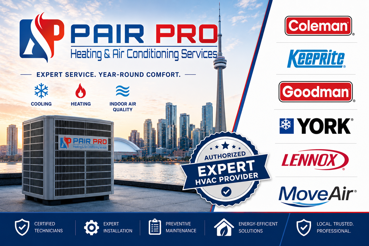 Air Pro Heating and Air Conditioning Services — Authorized Expert HVAC Provider: Luxaire, Lennox, Goodman, KeepRite, York
