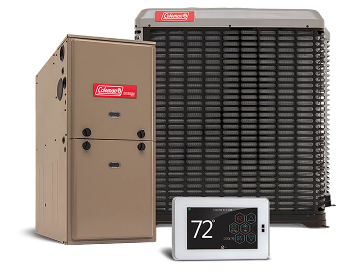 Goodman air handler, evaporator coil and condenser unit